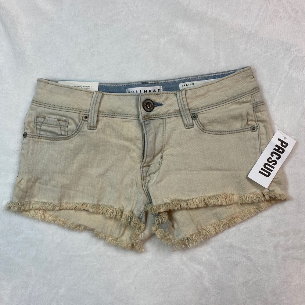 Bullhead Frayed Short Short Denim Low Rise Size 0